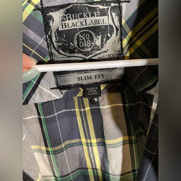 Buckle black plaid button down - Picture 7 of 7